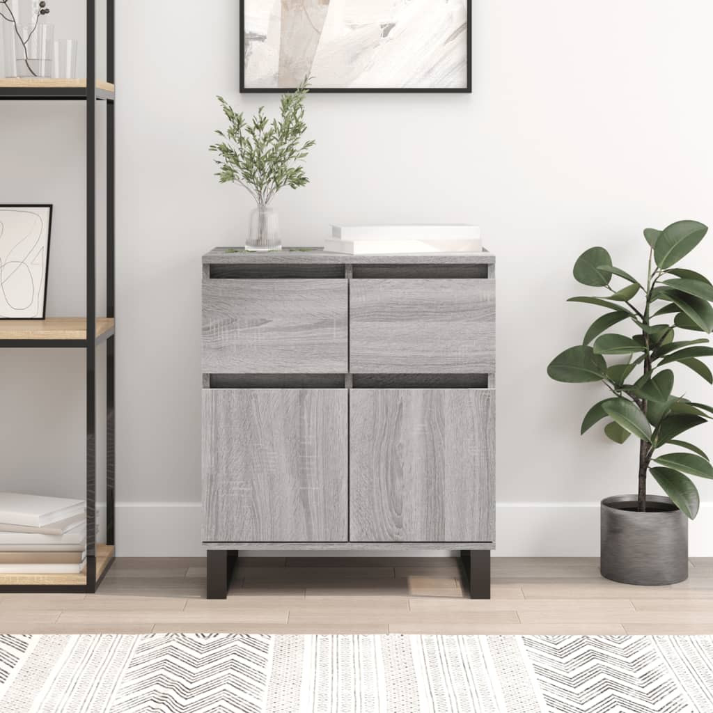vidaXL Sideboard Grau Sonoma 60x35x70 cm Holzwerkstoff