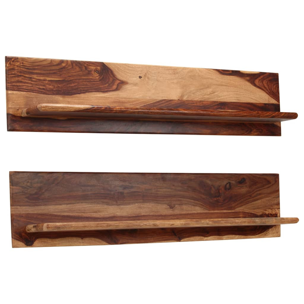 vidaXL Wandregale 2 Stk. 118x26x20 cm Massivholz Akazie