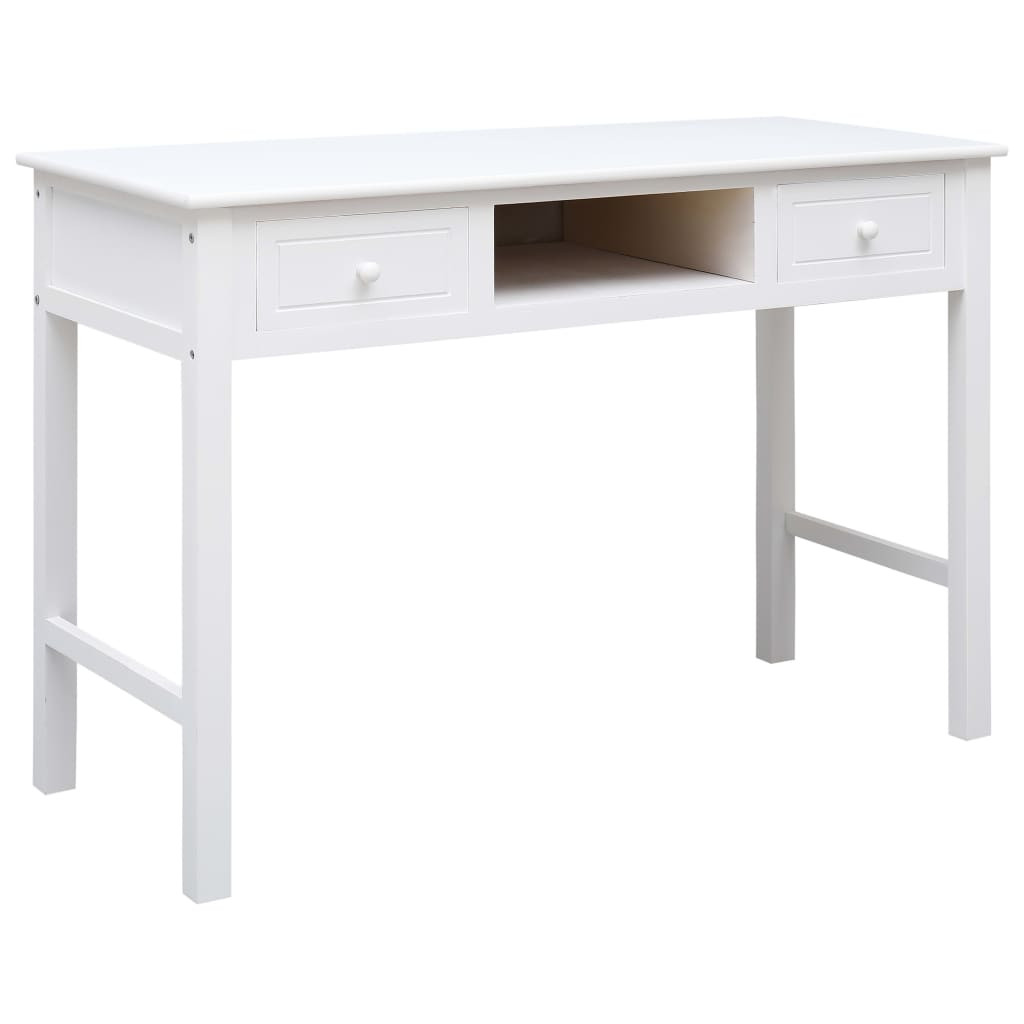 vidaXL Schreibtisch Weiß 110×45×76 cm Holz