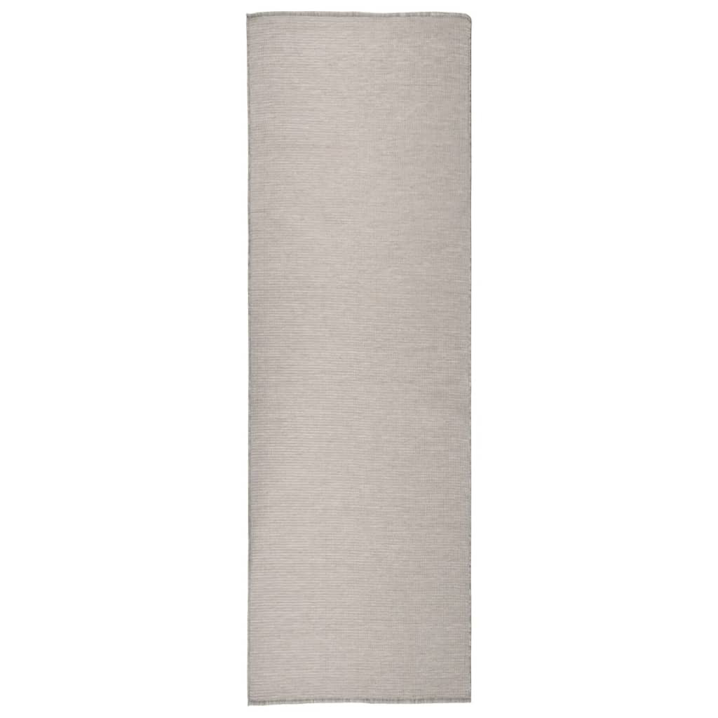 vidaXL Outdoor-Teppich Flachgewebe 80x250 cm Hellgrau