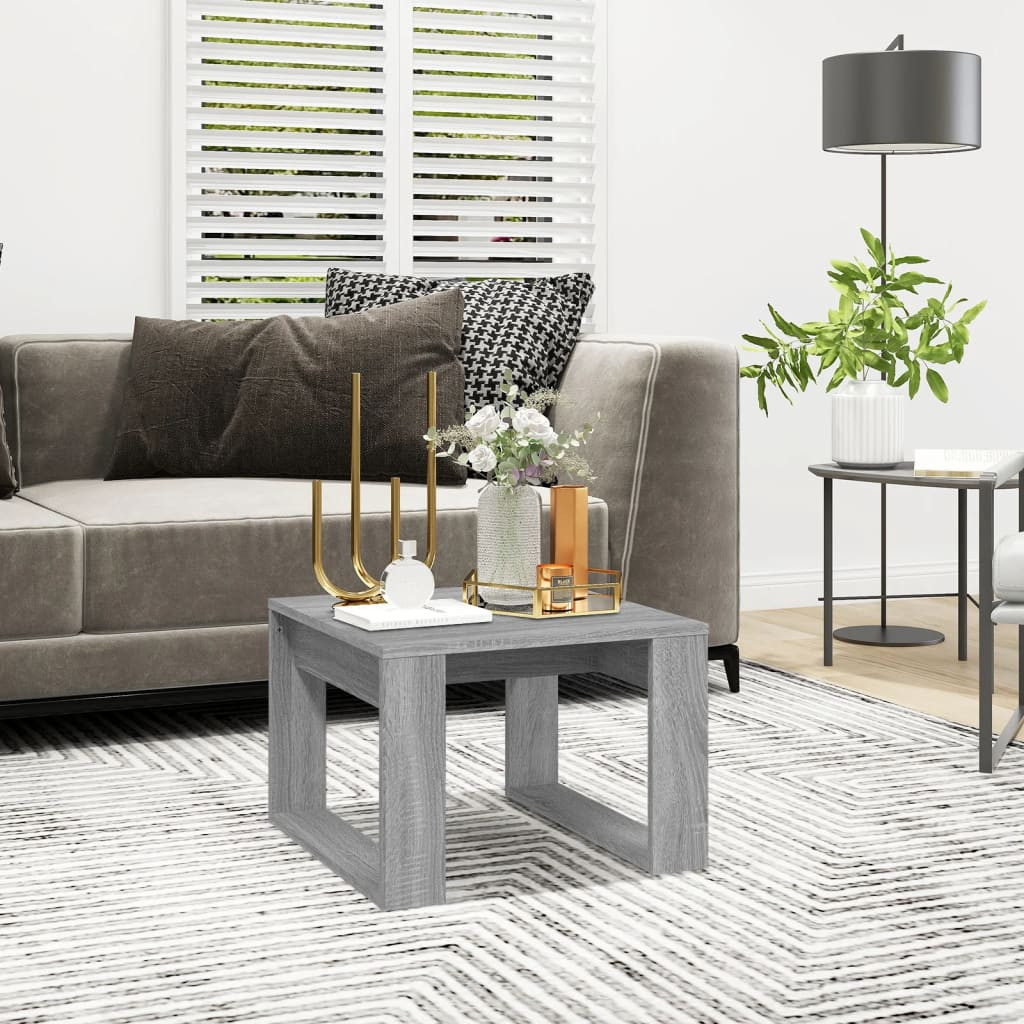 vidaXL Beistelltisch Grau Sonoma 50x50x35 cm Holzwerkstoff