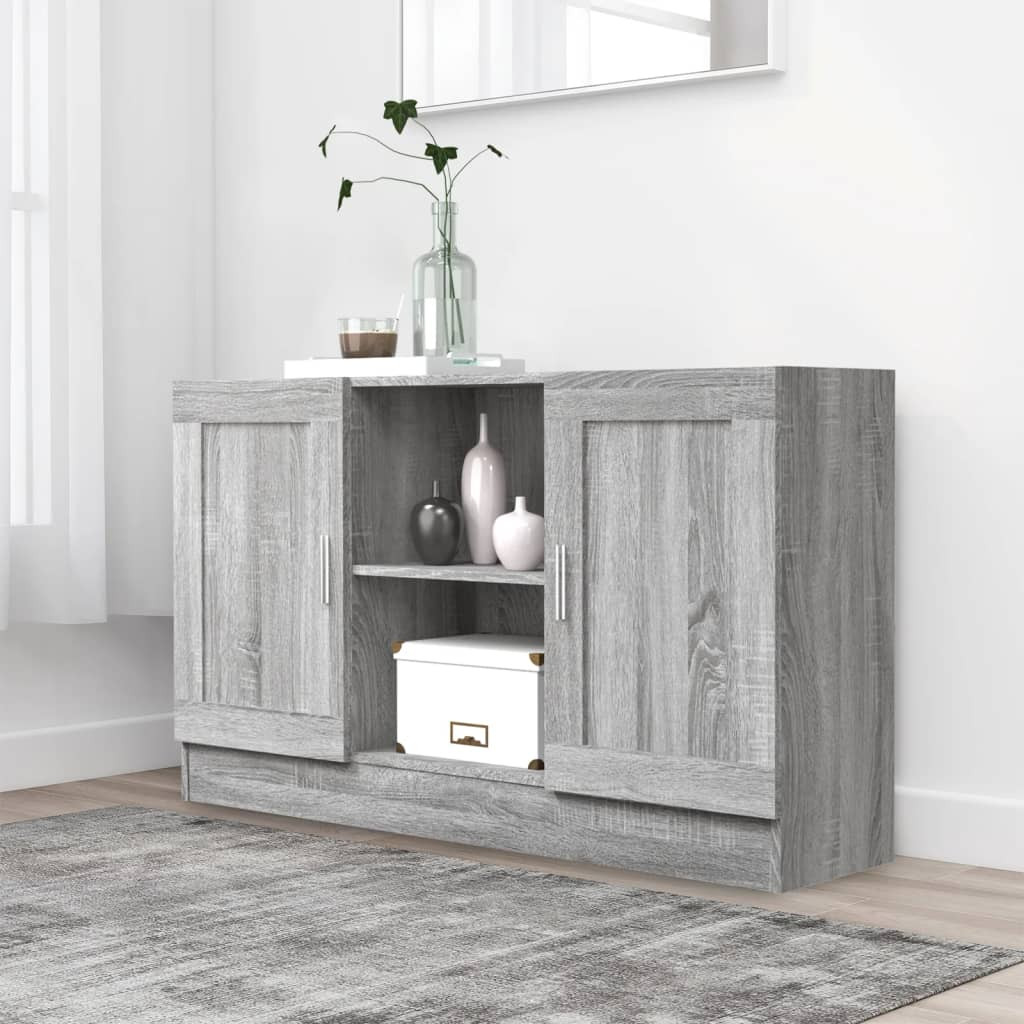 vidaXL Sideboard Grau Sonoma 120x30,5x70 cm Holzwerkstoff