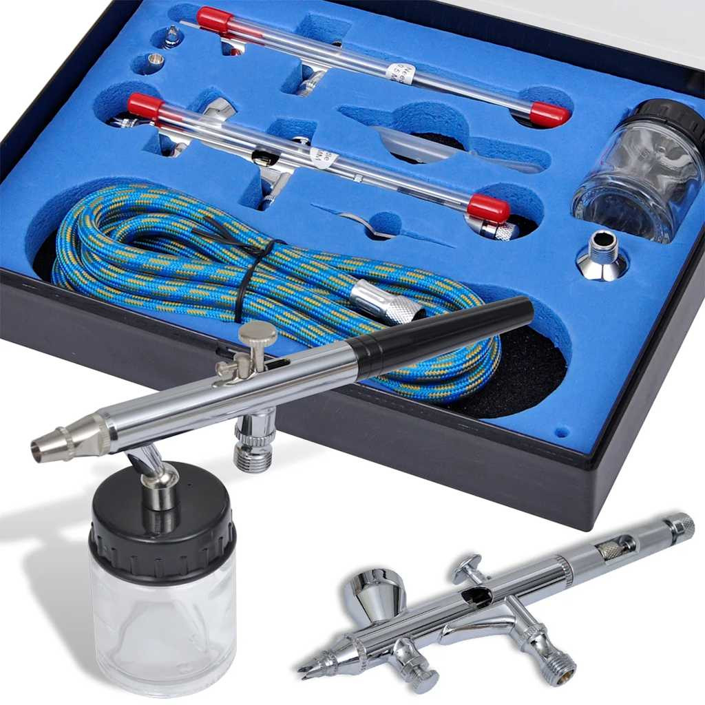 vidaXL Airbrush-Set mit 2 Pistolen
