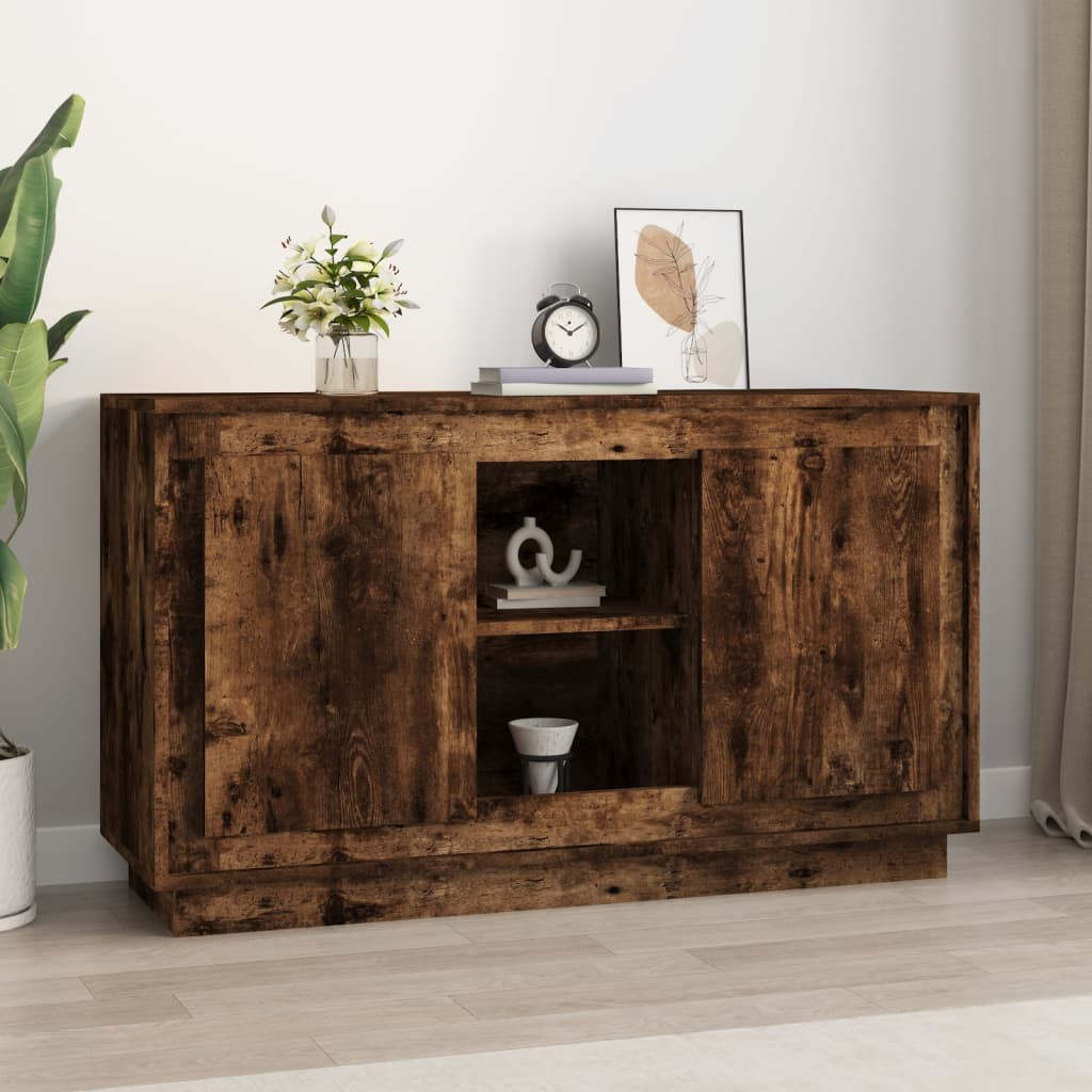 vidaXL Sideboard Räuchereiche 102x35x60 cm Holzwerkstoff