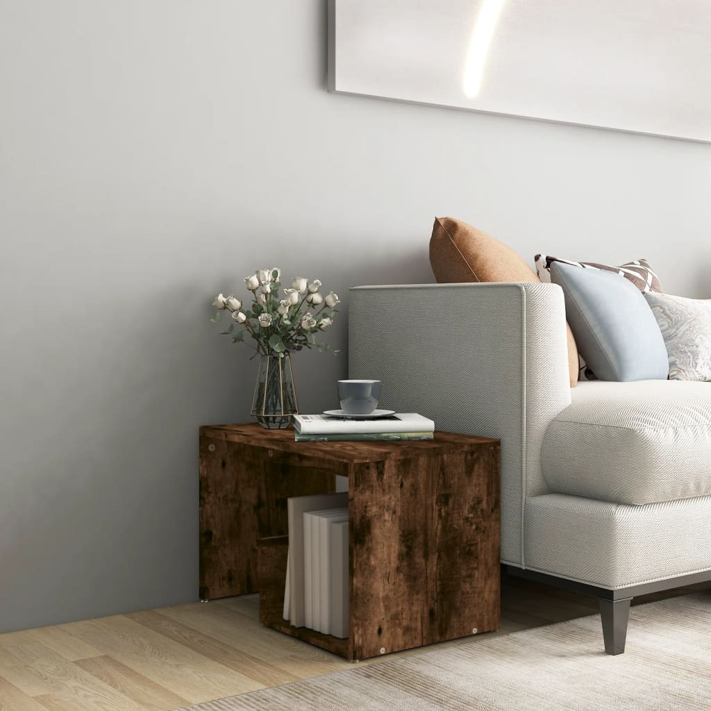 vidaXL Beistelltisch Räuchereiche 59x36x38 cm Holzwerkstoff