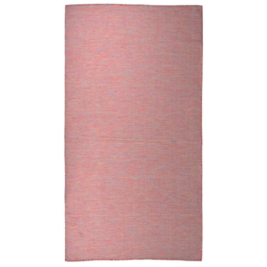 vidaXL Outdoor-Teppich Flachgewebe 80x150 cm Rot