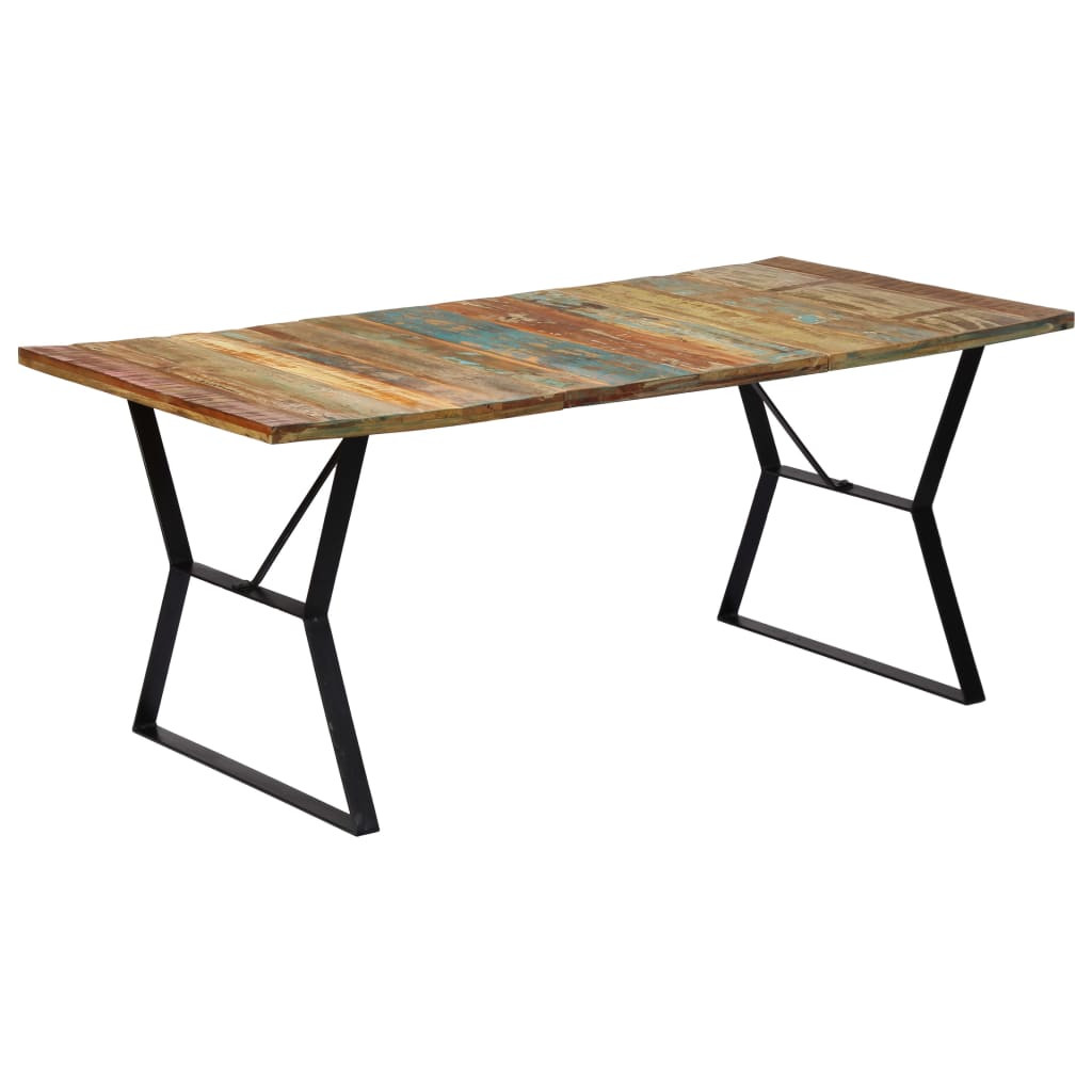 vidaXL Esstisch 180x90x76 cm Altholz Massiv
