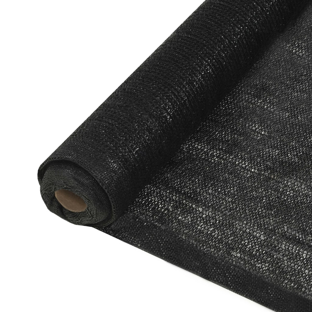vidaXL Sichtschutznetz HDPE 1x25 m Schwarz
