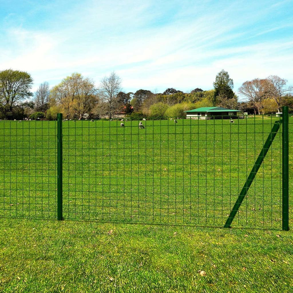 vidaXL Eurozaun Stahl 25 x 0,8 m Grün