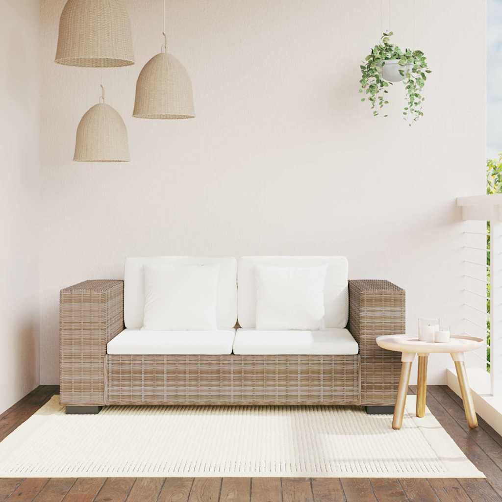 vidaXL 2-Sitzer Sofa Echtes Rattan