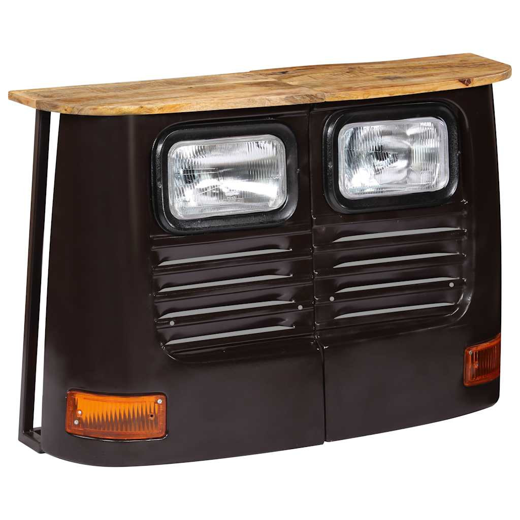 vidaXL LKW-Sideboard Massivholz Mango Dunkelgrau