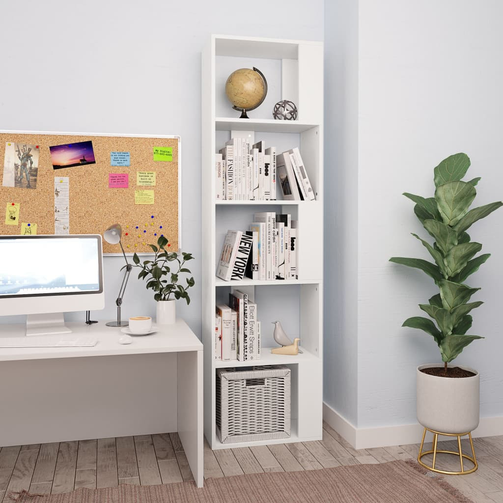 vidaXL Bücherregal/Raumteiler Weiß 45x24x159 cm Holzwerkstoff