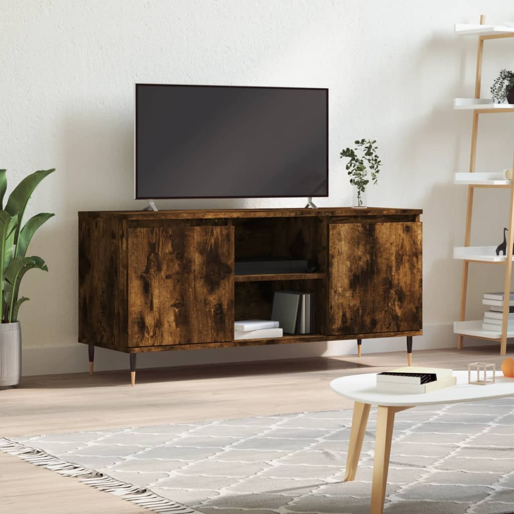 vidaXL TV-Schrank Räuchereiche 104x35x50 cm Holzwerkstoff