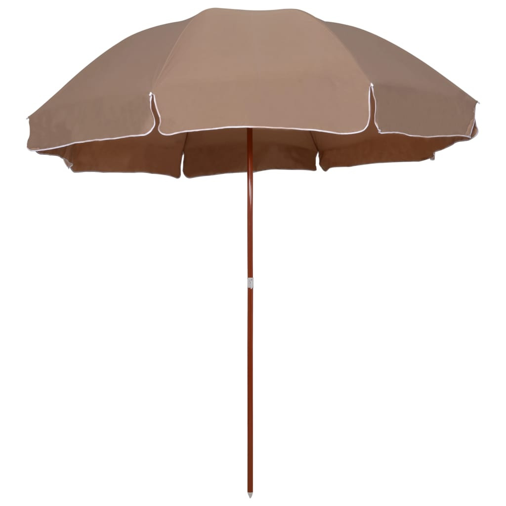 vidaXL Sonnenschirm mit Stahl-Mast 300 cm Taupe
