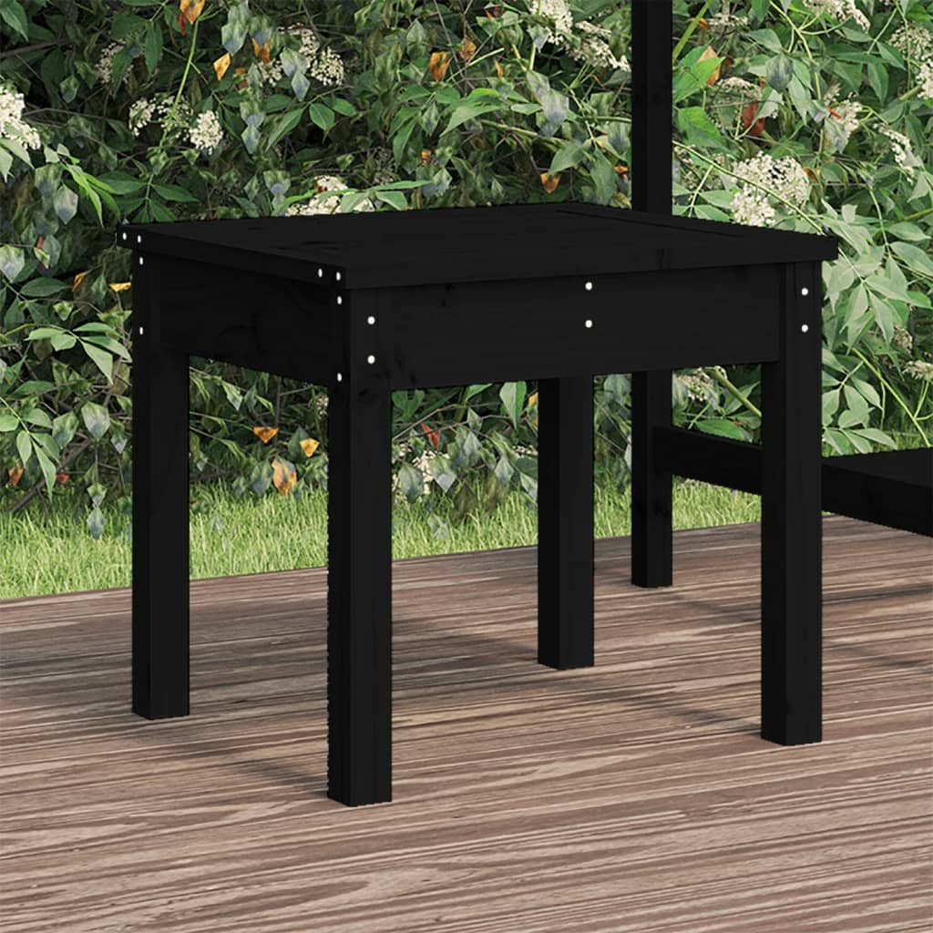 vidaXL Gartenbank Schwarz 50x44x45 cm Massivholz Kiefer