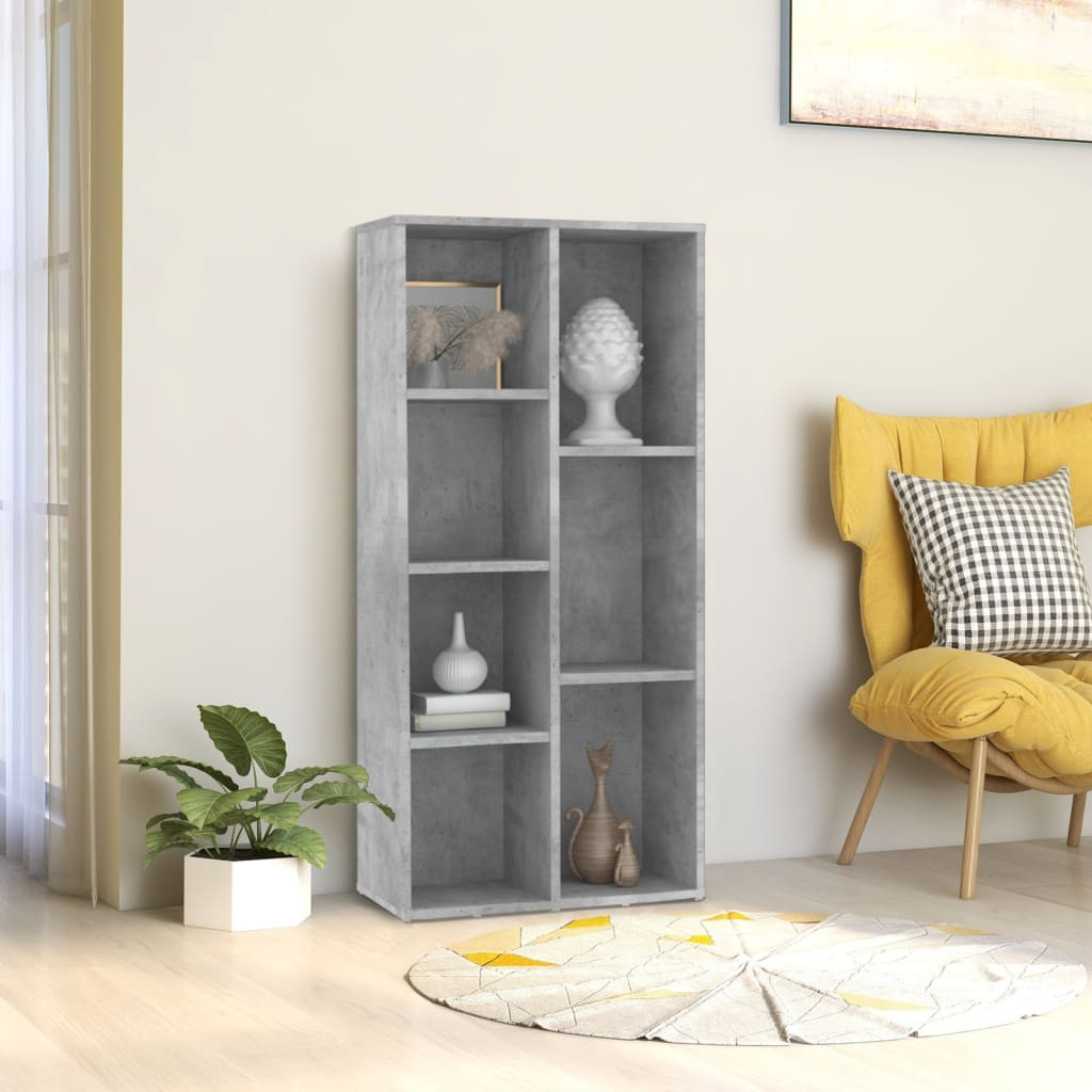 vidaXL Bücherregal Betongrau 50x25x106 cm Holzwerkstoff