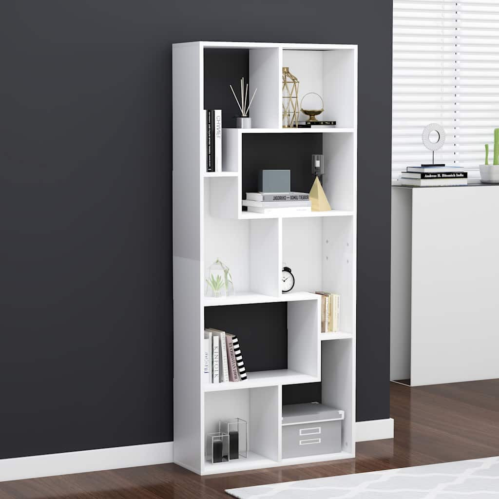 vidaXL Bücherregal Weiß 67x24x161 cm Holzwerkstoff