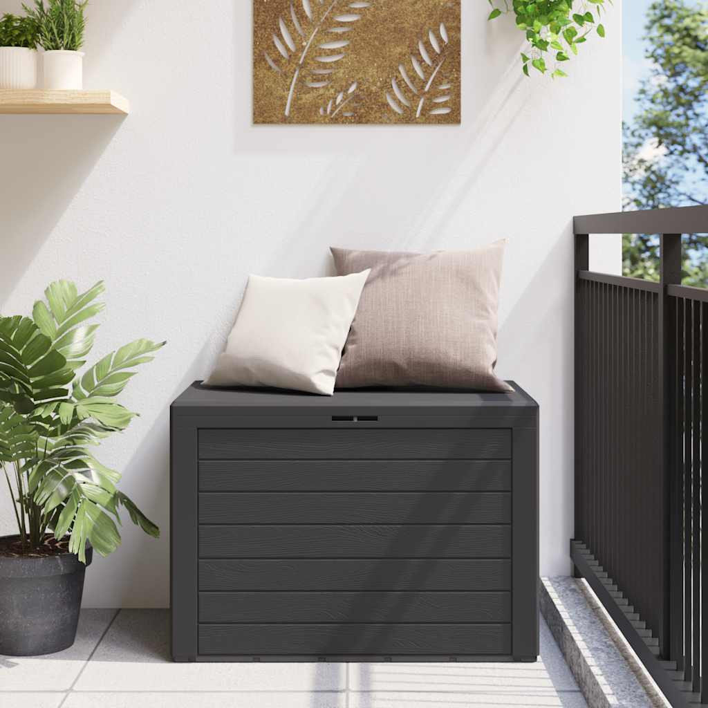 vidaXL Gartentruhe Anthrazit 78x44x55 cm