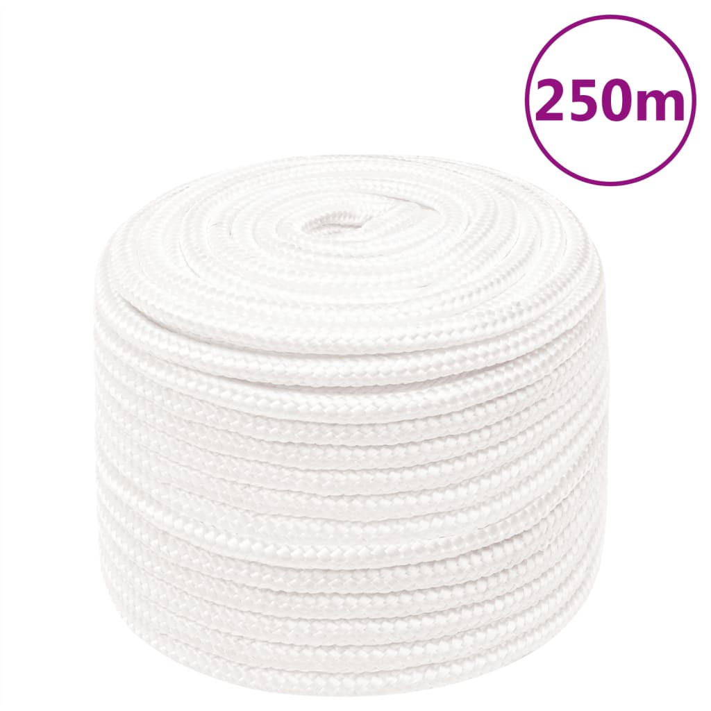 vidaXL Bootsseil Weiß 14 mm 250 m Polypropylen