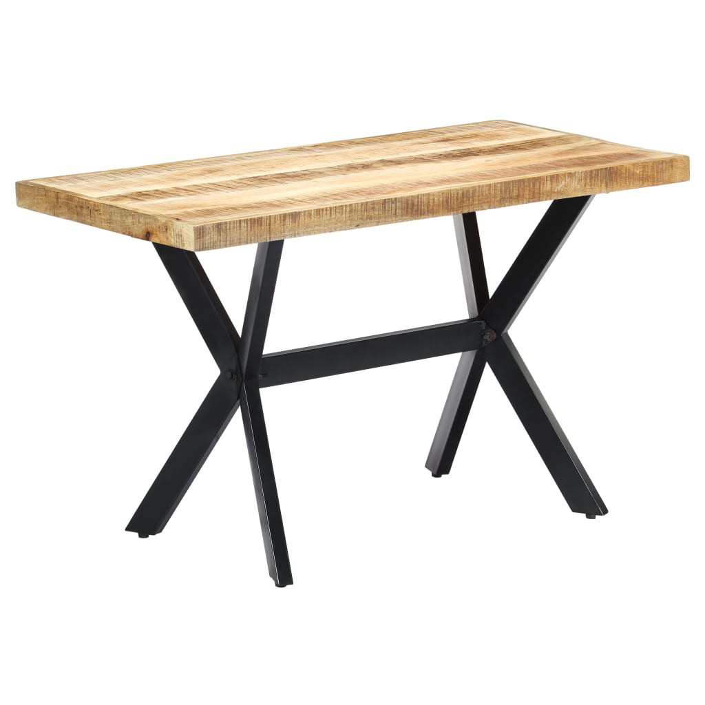 vidaXL Esstisch 120x60x75 cm Raues Mangoholz