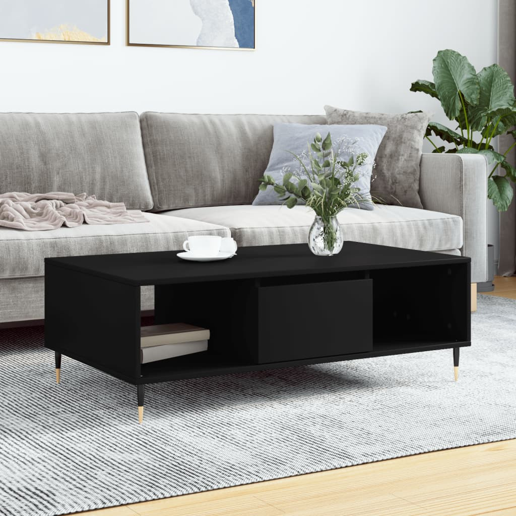 vidaXL Couchtisch Schwarz 104x60x35 cm Holzwerkstoff