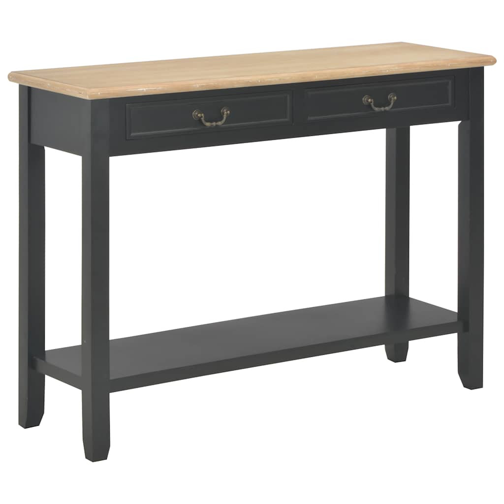vidaXL Konsolentisch Schwarz 110 x 35 x 80 cm Holz