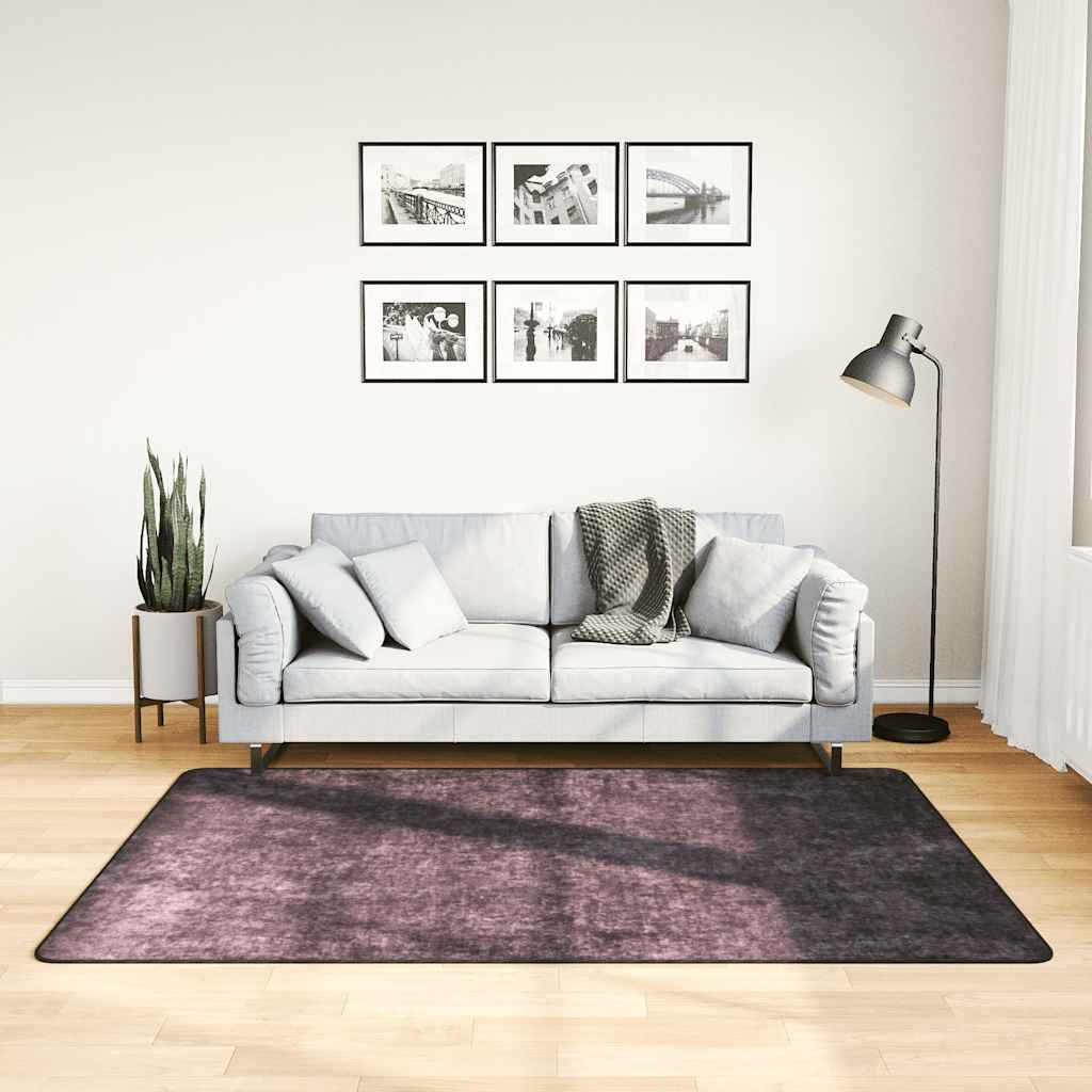 vidaXL Teppich Waschbar Anthrazit 120x180 cm