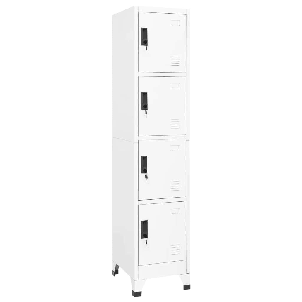 vidaXL Schließfachschrank Weiß 38x45x180 cm Stahl