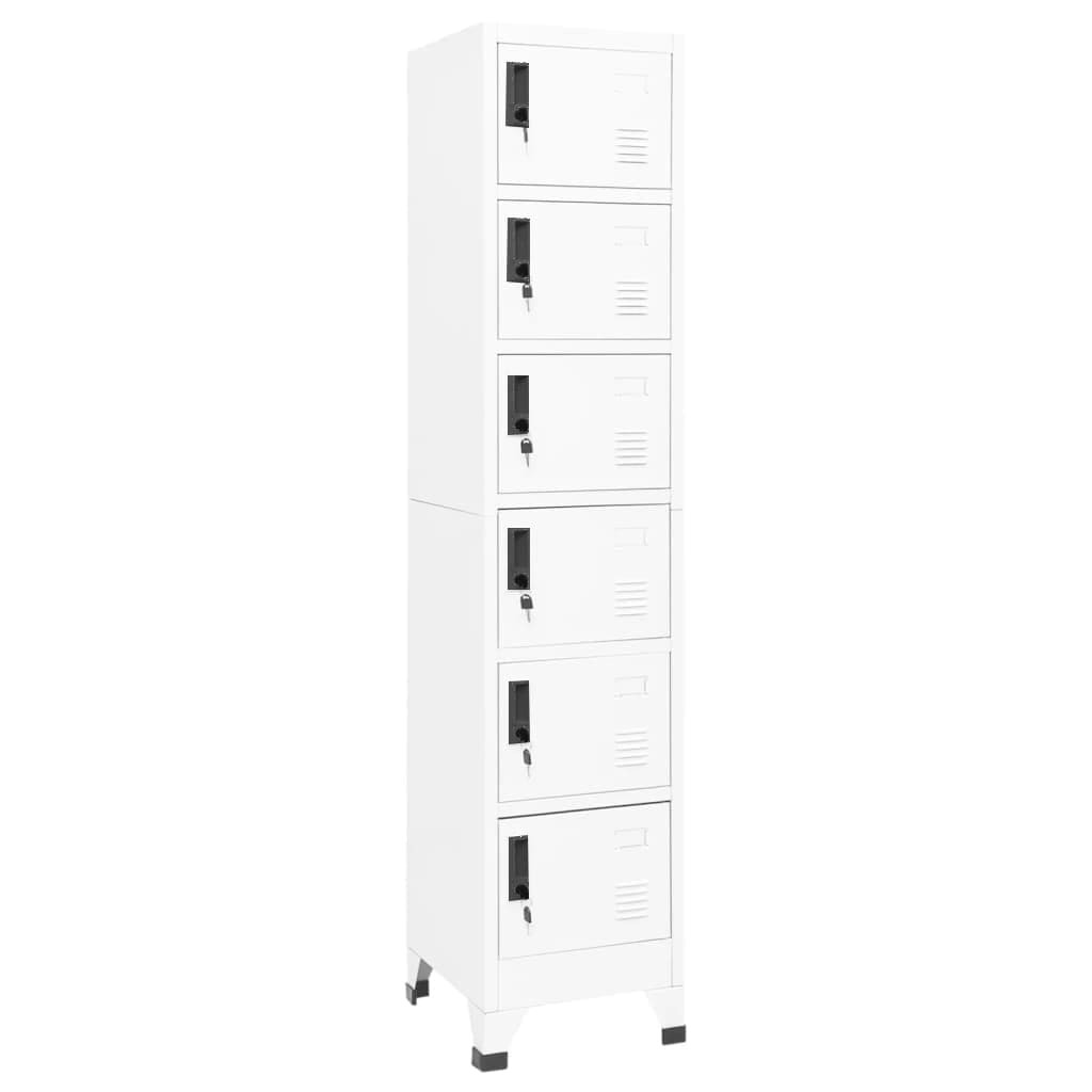 vidaXL Schließfachschrank Weiß 38x40x180 cm Stahl