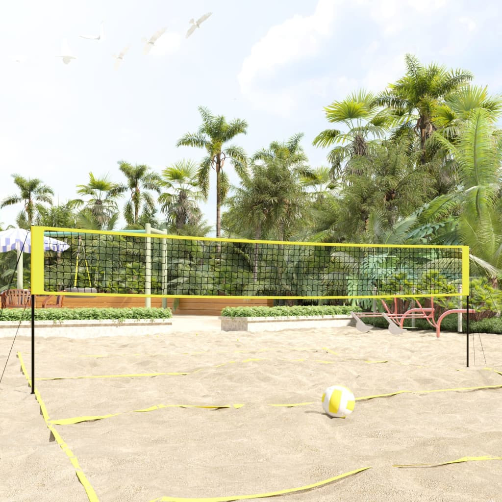 vidaXL Volleyballnetz Gelb und Schwarz 823x244 cm PE-Gewebe