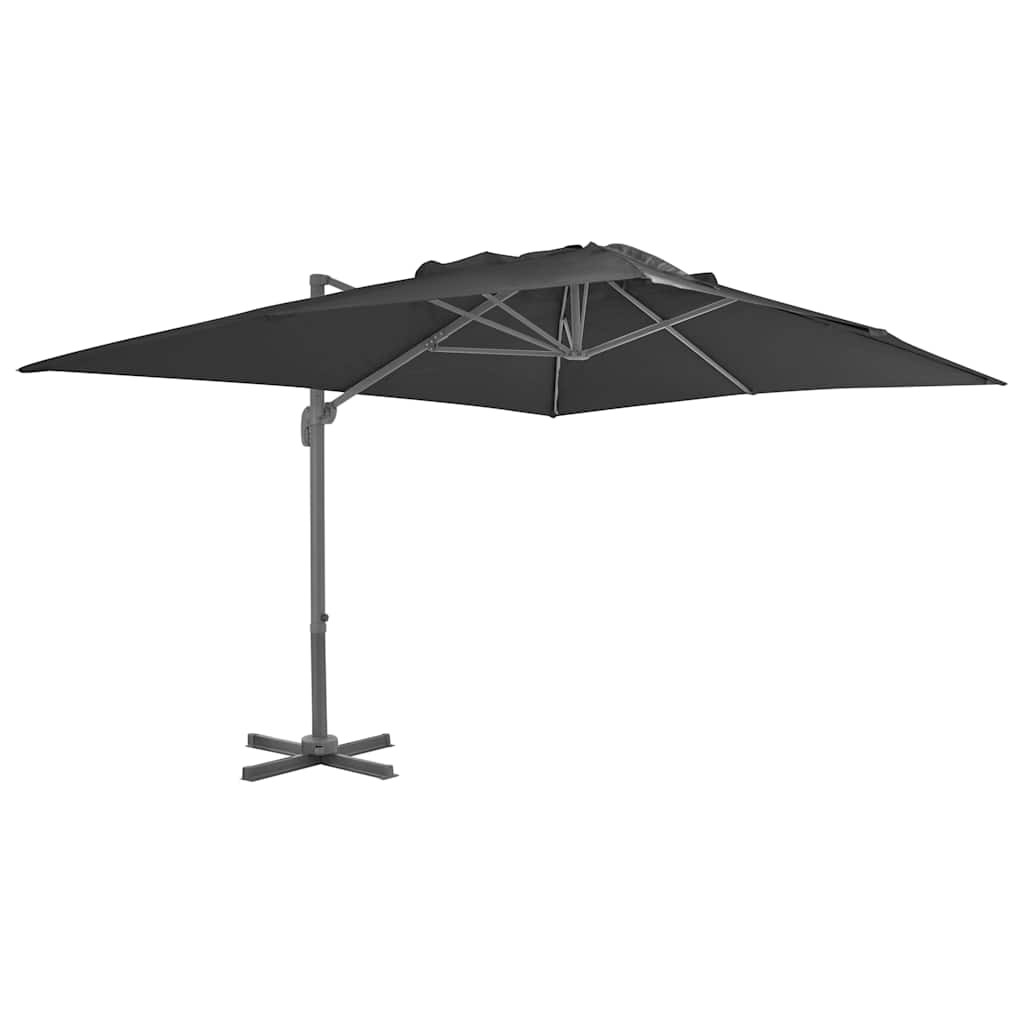 vidaXL Ampelschirm mit Aluminiummast 4x3 m Schwarz