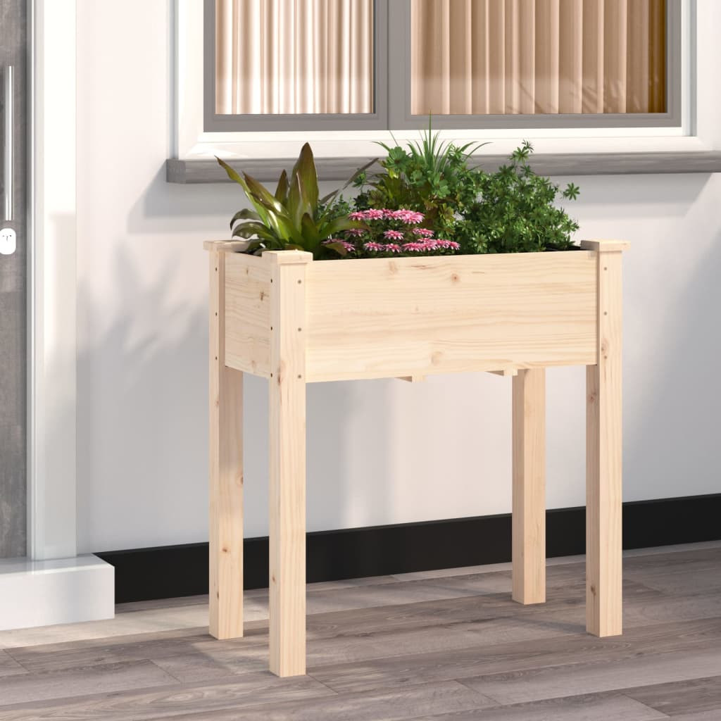vidaXL Pflanzkübel mit Einsatz 71x37x76 cm Massivholz Tanne
