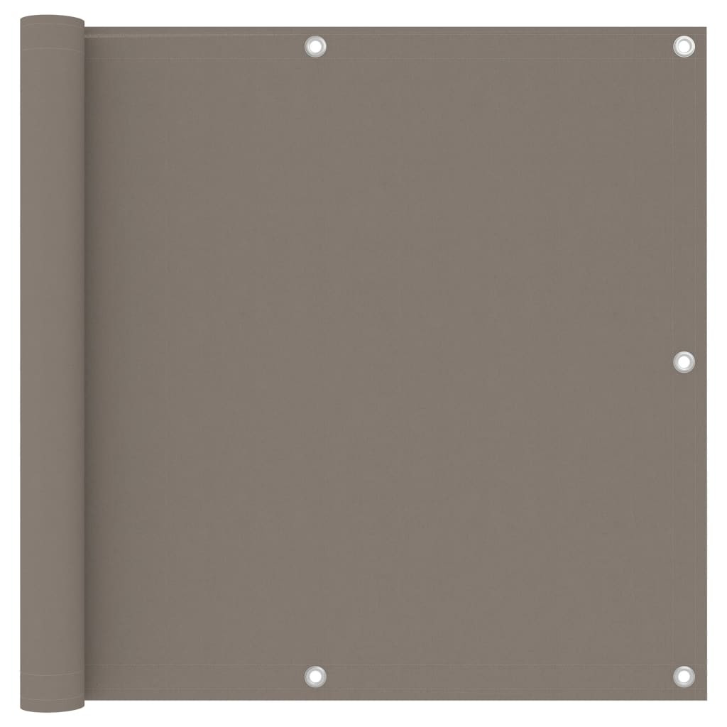 vidaXL Balkon-Sichtschutz Taupe 90x500 cm Oxford-Gewebe