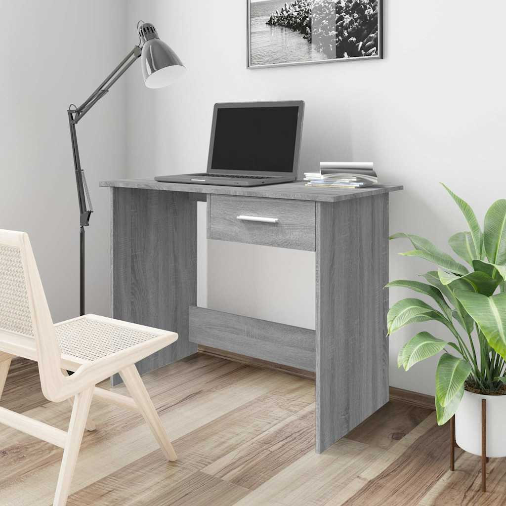 vidaXL Schreibtisch Grau Sonoma 100x50x76 cm Holzwerkstoff