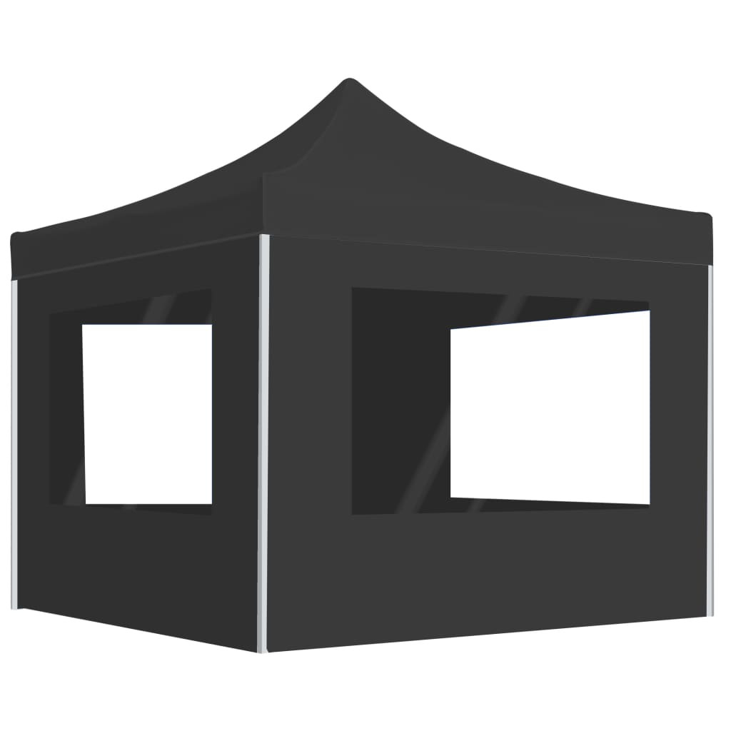 vidaXL Profi-Partyzelt Faltbar mit Wänden Aluminium 2×2m Anthrazit