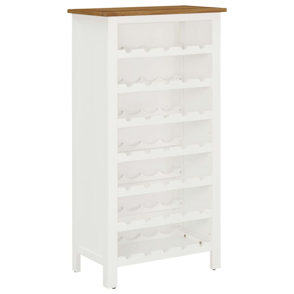 vidaXL Weinschrank 56x32x110 cm Massivholz Eiche