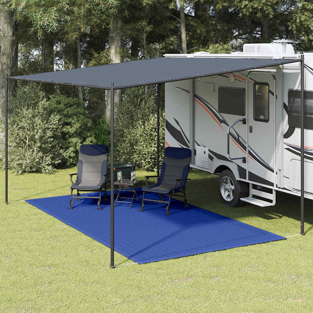 vidaXL Zeltteppich 200x400 cm Blau HDPE