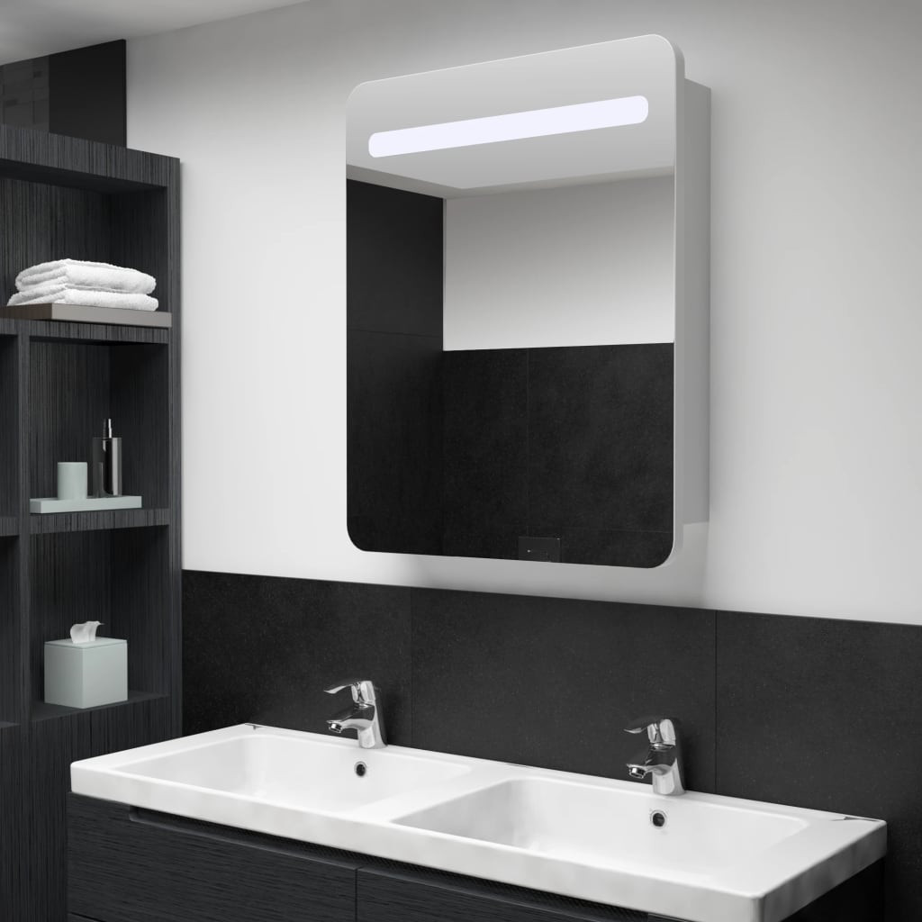 vidaXL LED-Spiegelschrank 60x11x80 cm