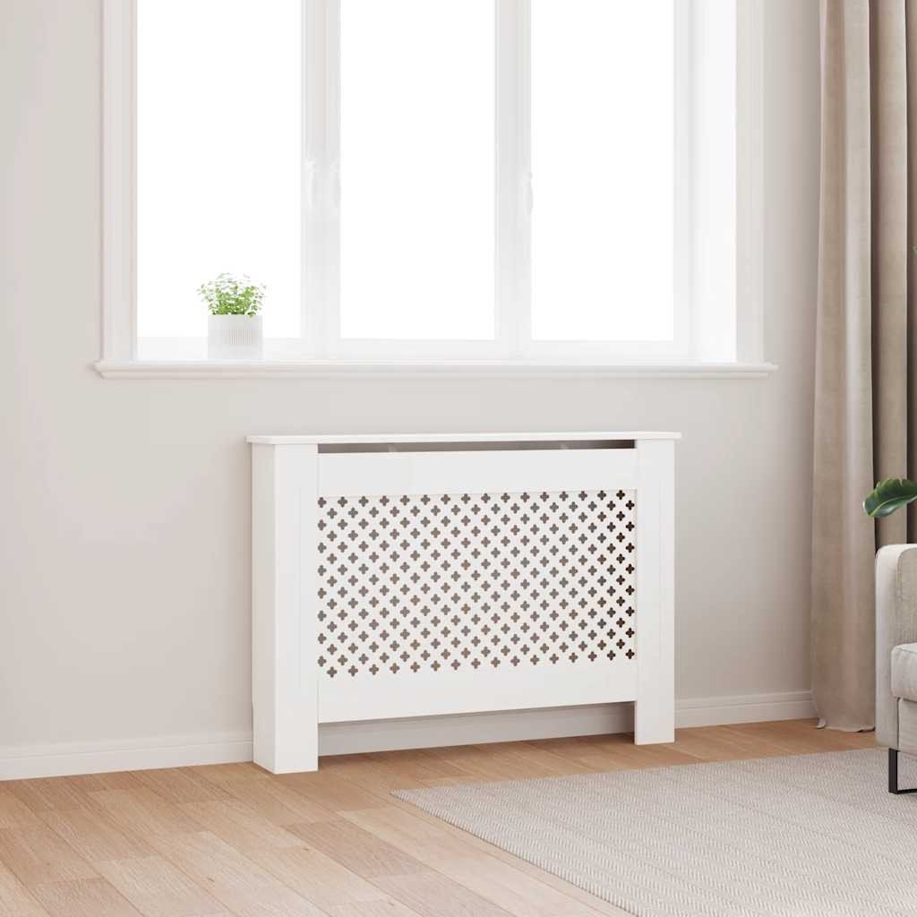 vidaXL Heizkörperabdeckung Weiß 112×19×81,5 cm MDF