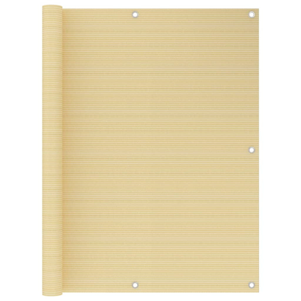 vidaXL Balkon-Sichtschutz Beige 120x600 cm HDPE