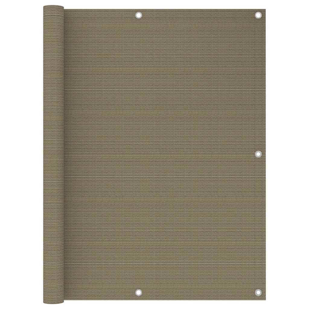 vidaXL Balkon-Sichtschutz Taupe 120x600 cm HDPE