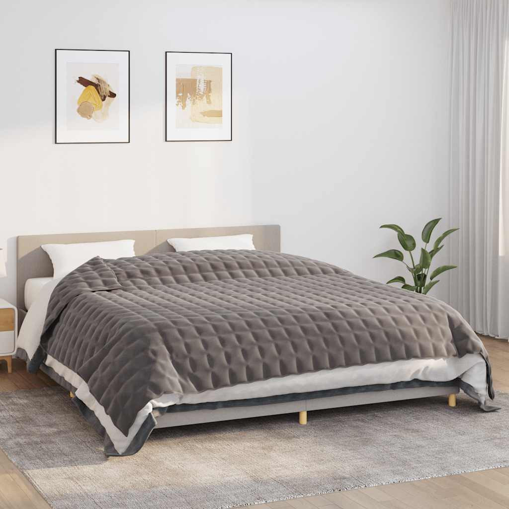 vidaXL Gewichtsdecke Grau 235x290 cm 15 kg Stoff
