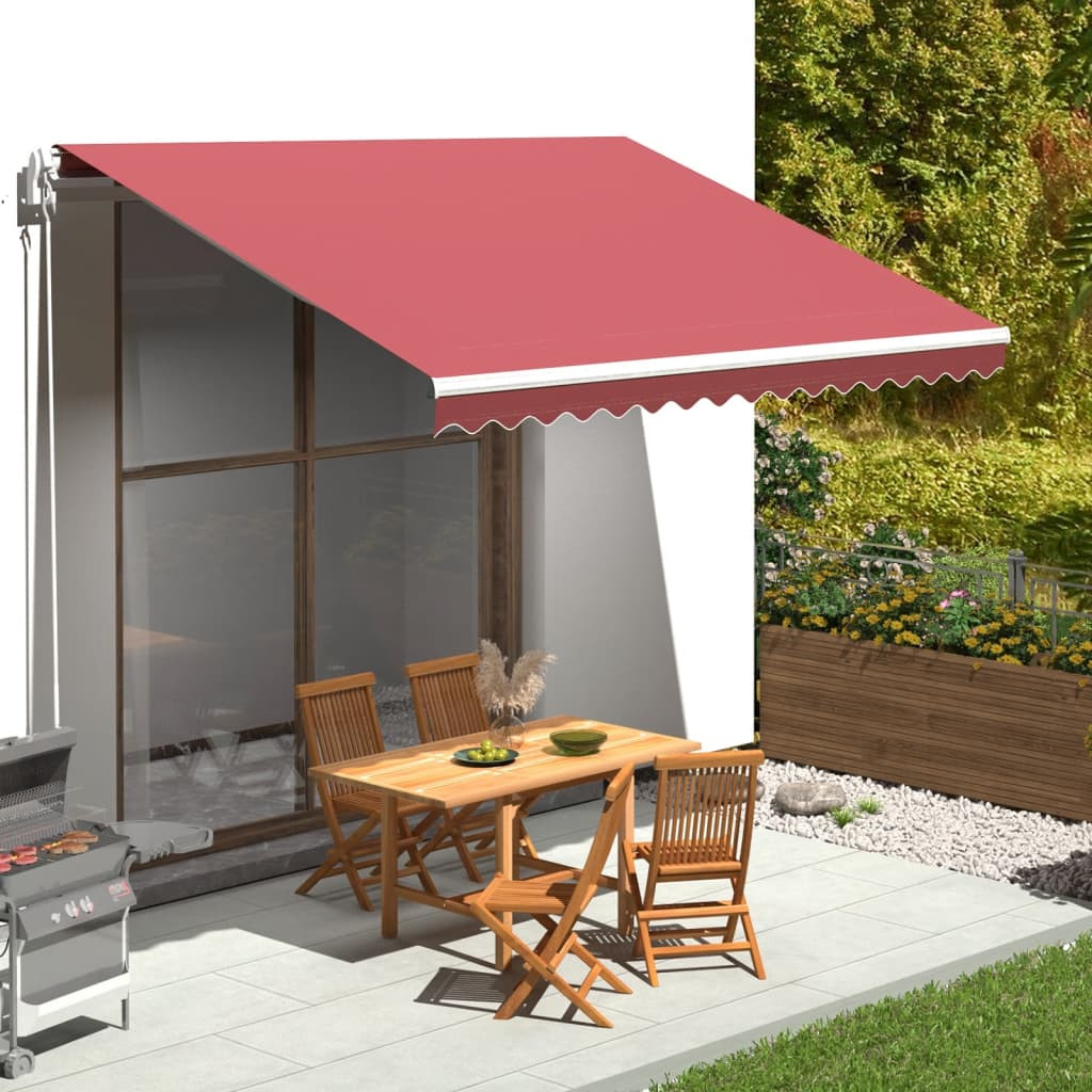 vidaXL Ersatzstoff für Markise Burgunderrot 4x3,5 m Polyester