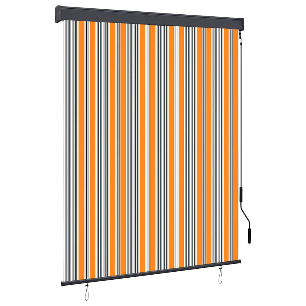 vidaXL Außenrollo 140x250 cm Gelb und Blau