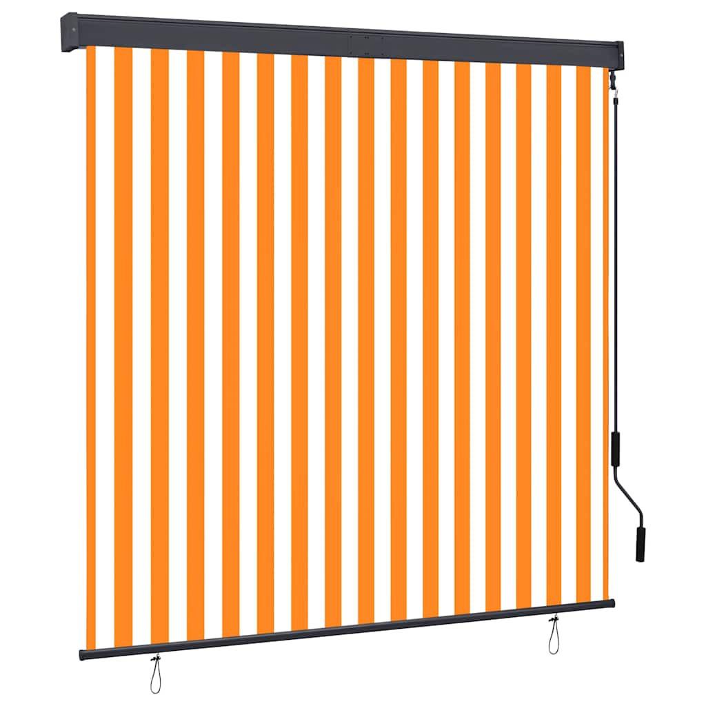 vidaXL Außenrollo 160x250 cm Weiß und Orange