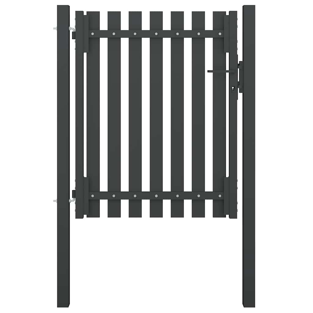 vidaXL Gartentor aus Stahl 100 x 100 cm Anthrazit