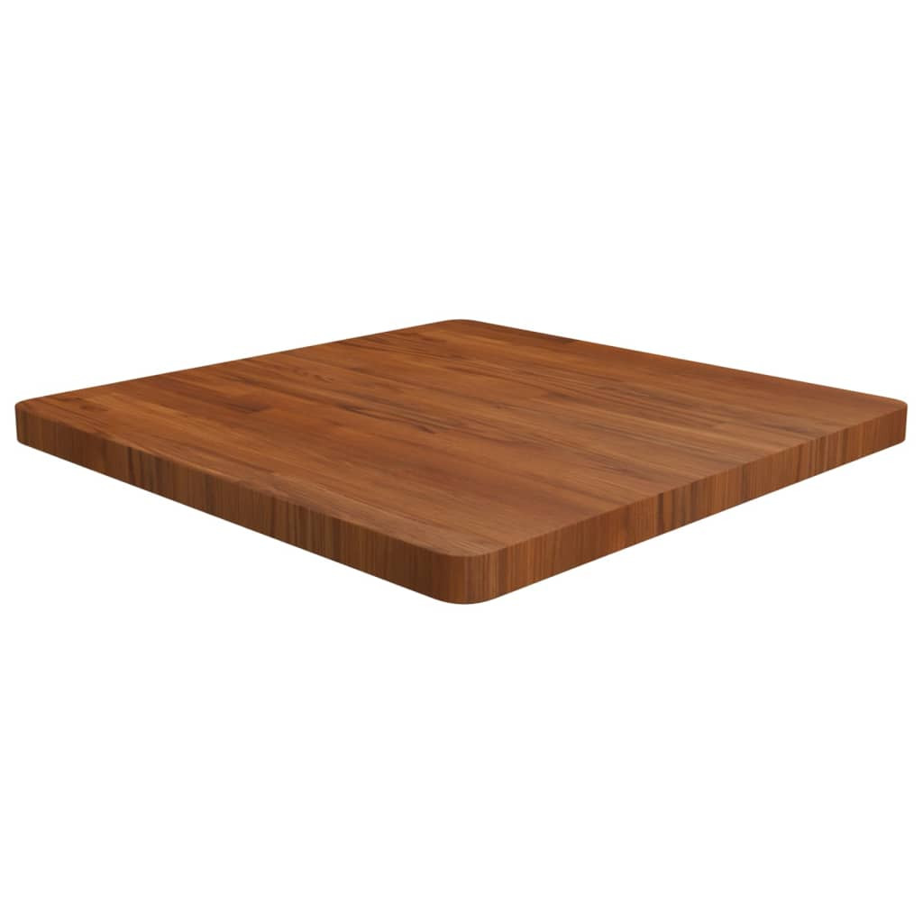 vidaXL Tischplatte Quadratisch Dunkelbraun 70x70x4cm Behandelte Eiche