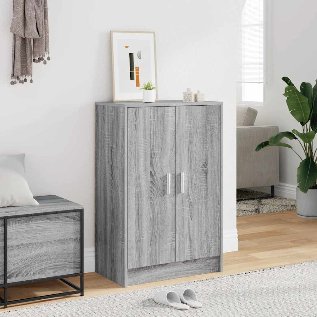 vidaXL Schuhschrank Grau Sonoma 60x35x92 cm Holzwerkstoff