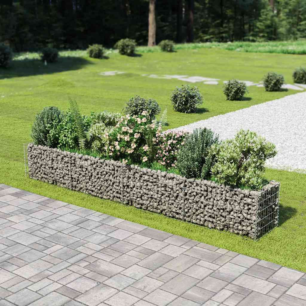 vidaXL Gabionen-Hochbeet Verzinkter Stahl 360×50×50 cm