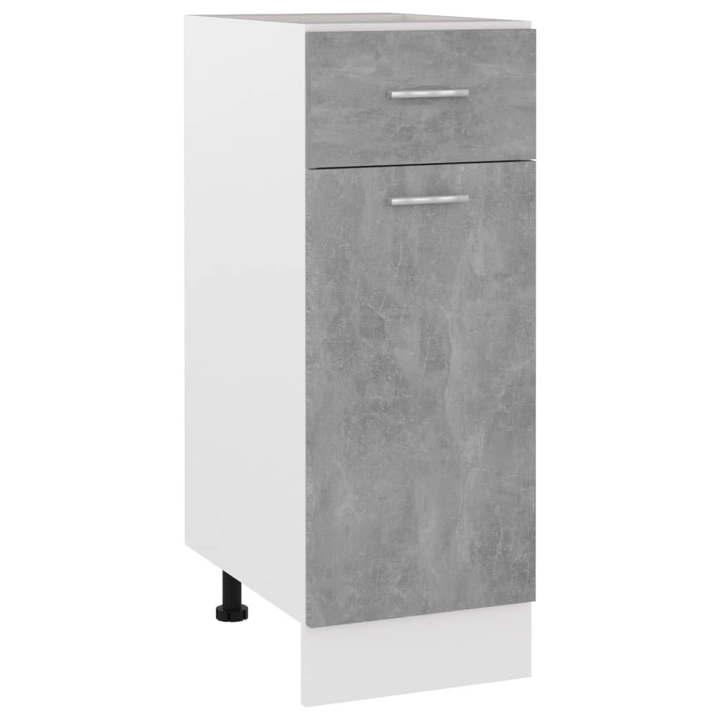 vidaXL Schubunterschrank Lyon Betongrau 30x46x81,5 cm Holzwerkstoff
